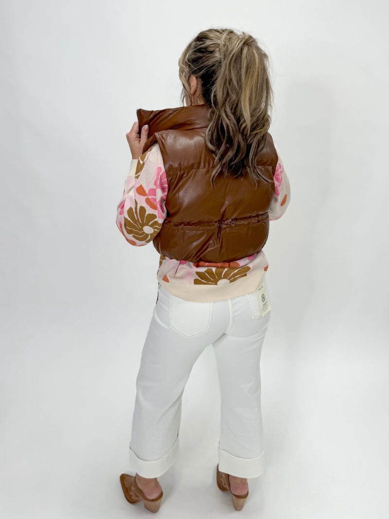 Chestnut Ridge Leather Puffer Vest