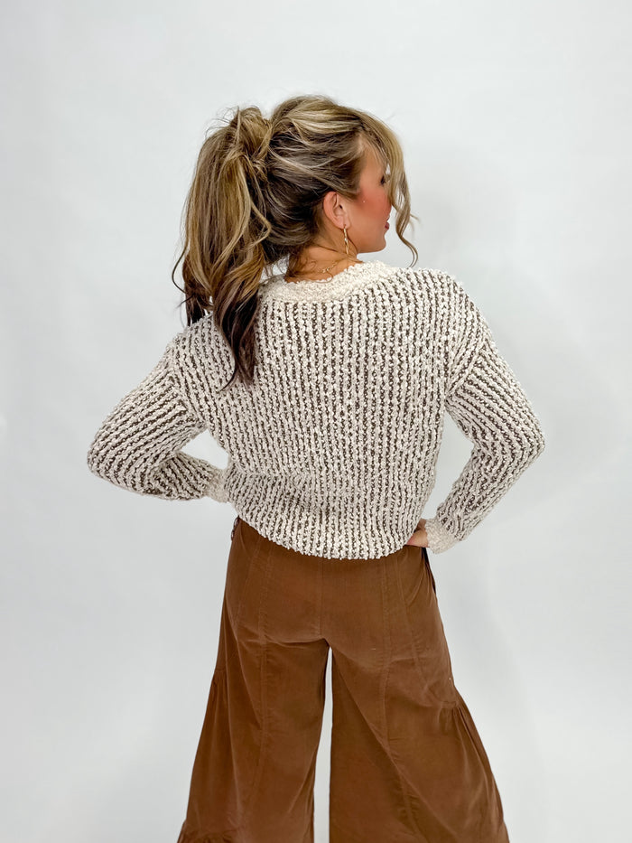 Cozy Ridge Fuzzy Sweater - Mocha