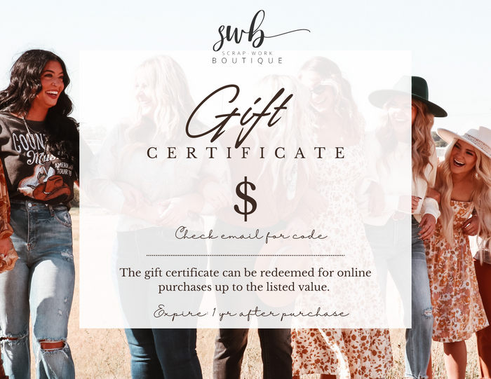 Scrap-Work Boutique Gift Certificate