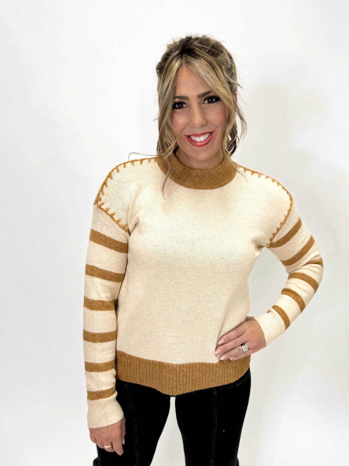 Golden Hour Color Block Sweater