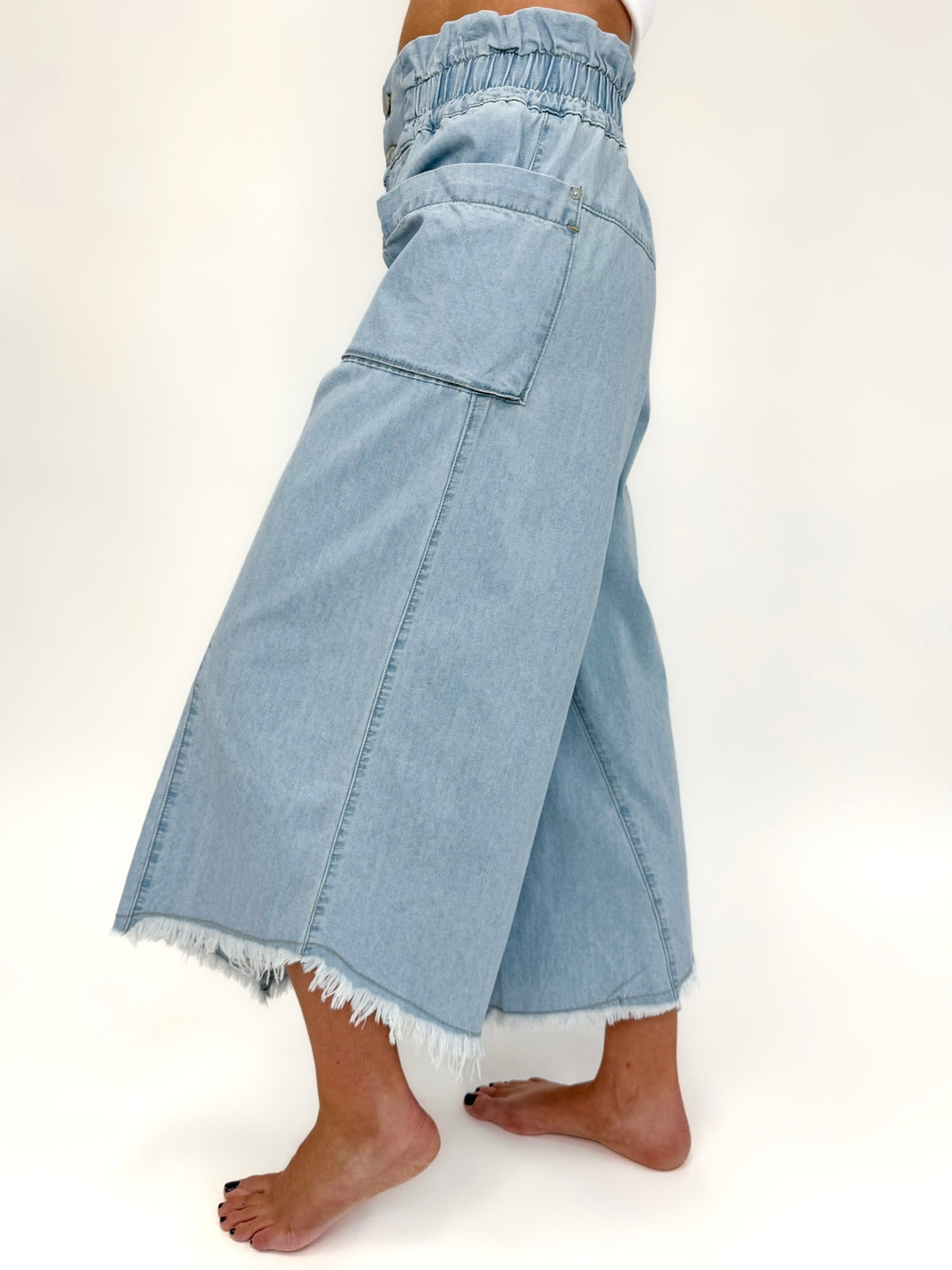 Breezy Sky Mineral Wash Culottes