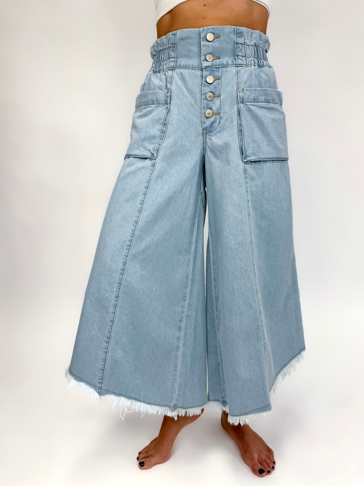 Breezy Sky Mineral Wash Culottes