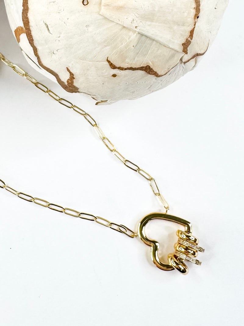 Golden Keepsake Heart Necklace