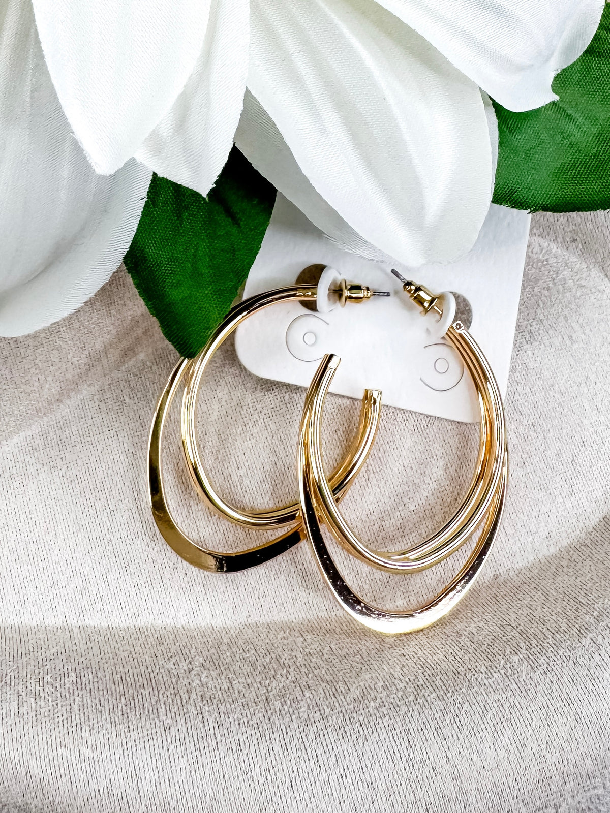 Dual Essence Gold Hoops