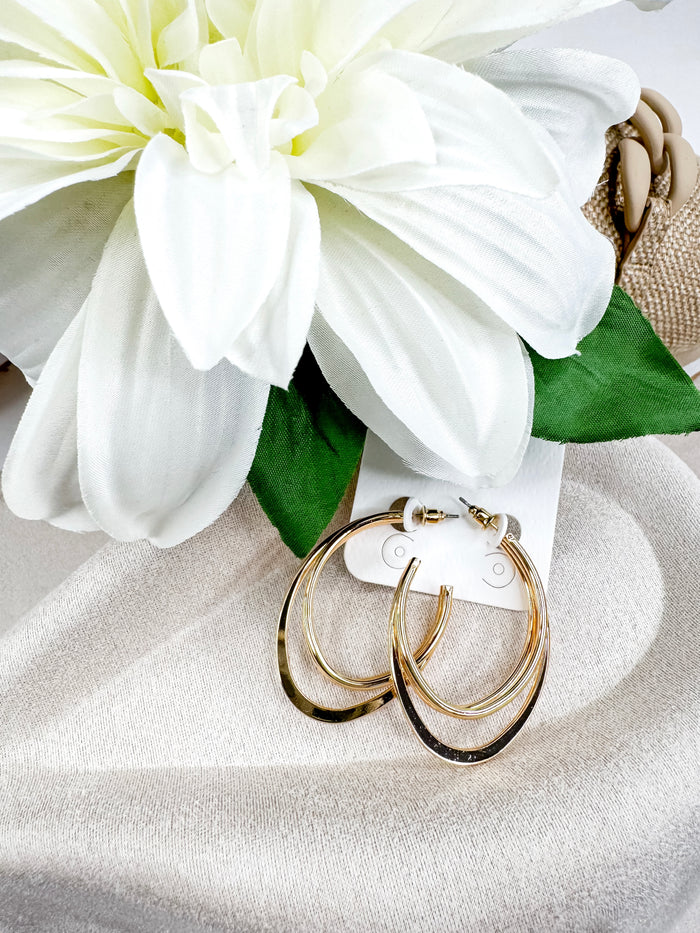 Dual Essence Gold Hoops