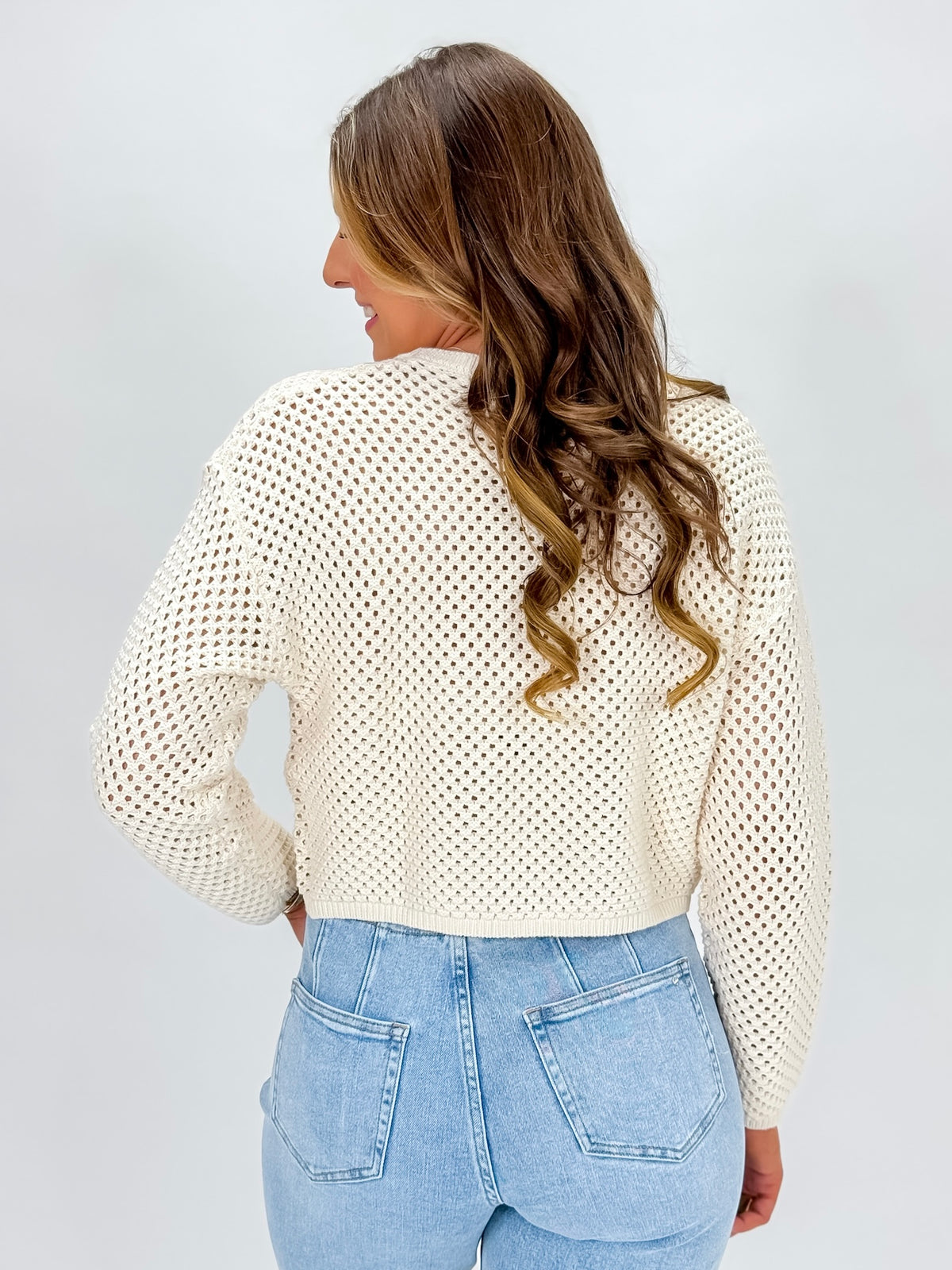 Ivory Knit Long Sleeve Top