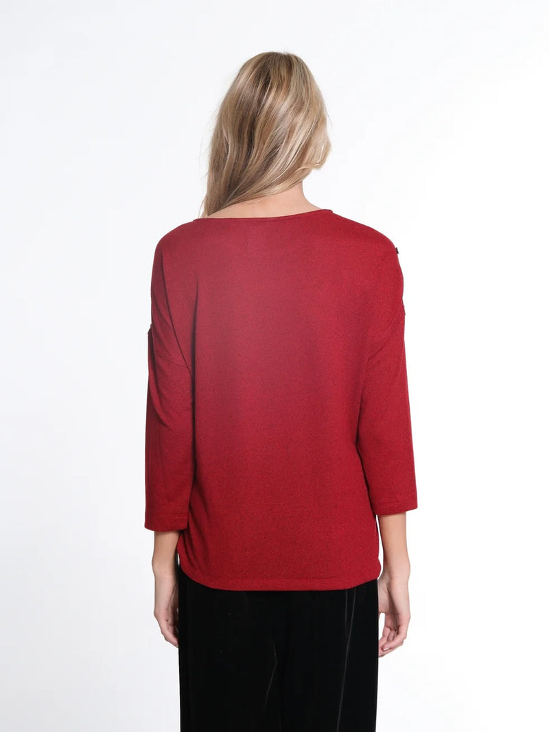 Vivid Red Dolman Top