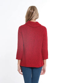 Scarlet Ember Cowl Neck Top