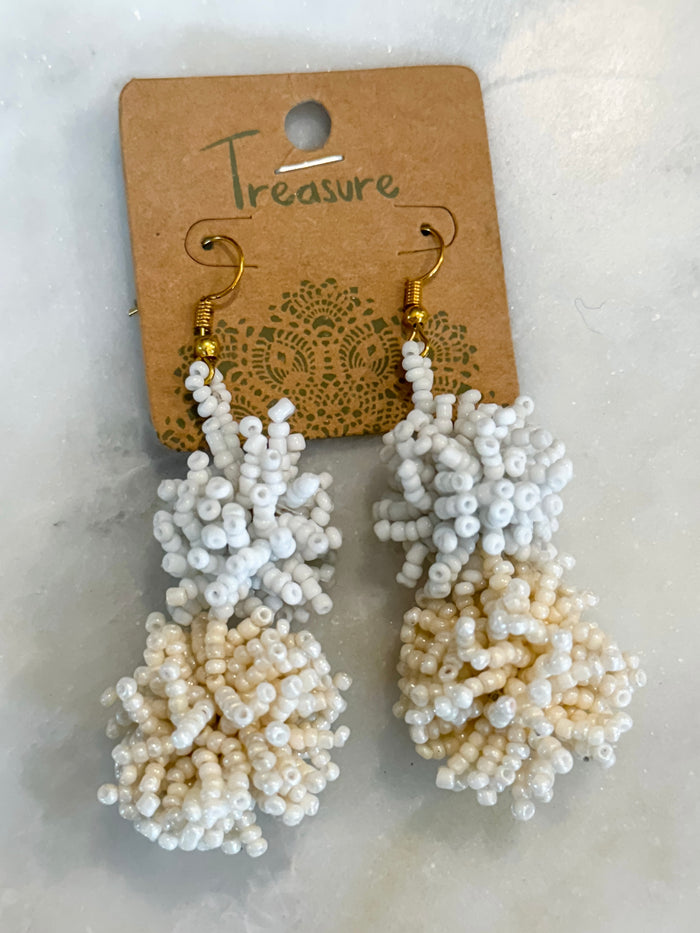 Cream Dream Drop Earrings