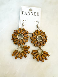 Pannee Wood Drop Earrings