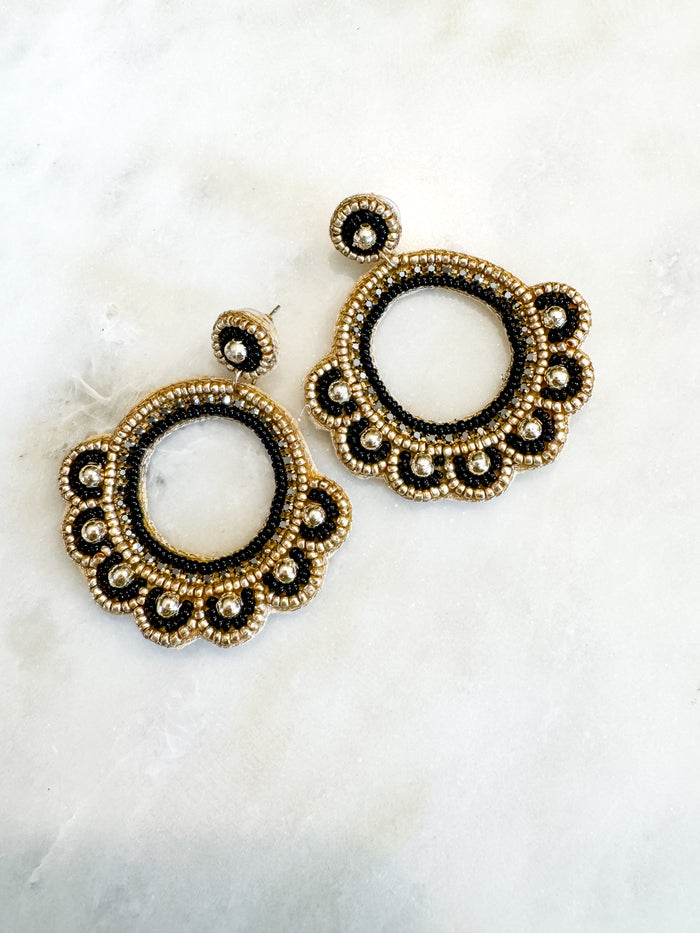 Black and Gold Influence Earrings