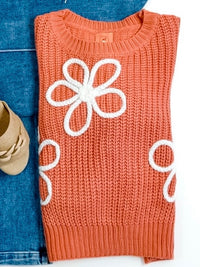 Winter Wildflower Knit Sweater