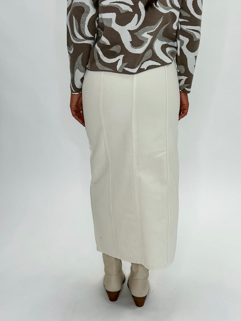 Vanilla Ridge Midi Skirt