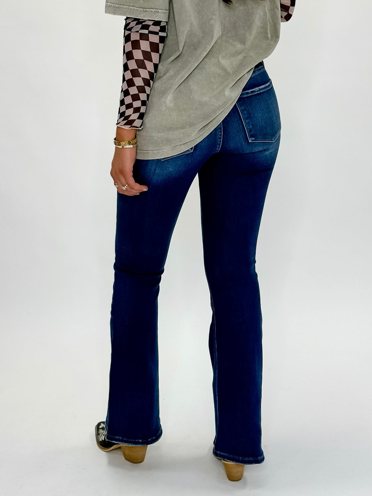 Vervet Allison Mid-Rise Flare Jeans