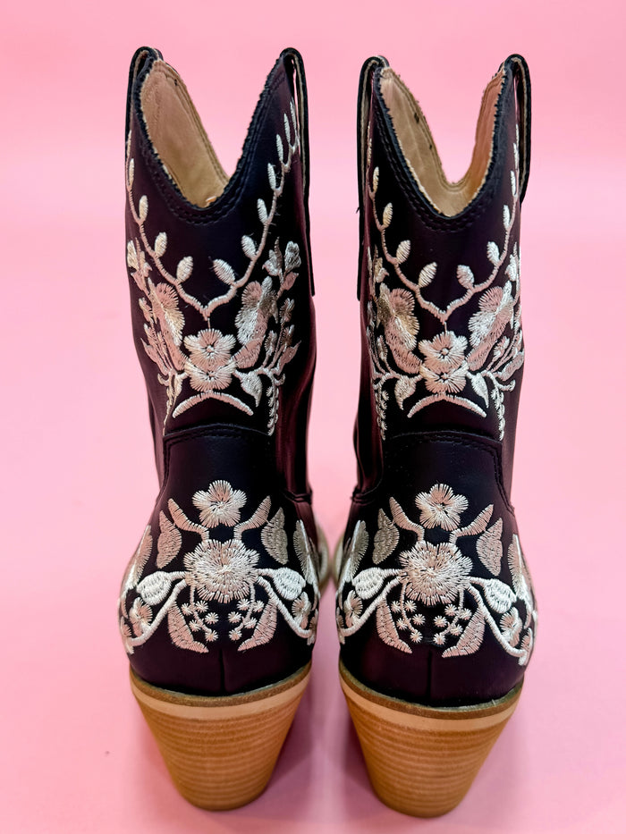 Midnight Bloom Cowgirl Boots
