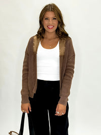 Rich Cocoa Knit Cardigan