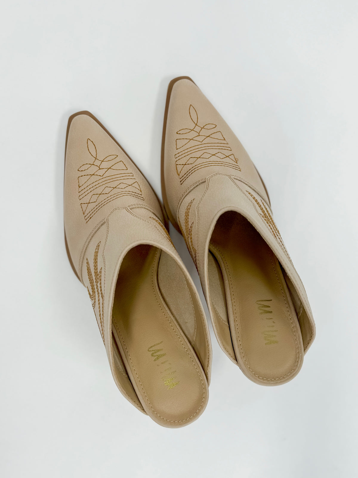 Wild West Charm Mules - Beige