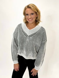 The Urban Knit Sweater Black & White