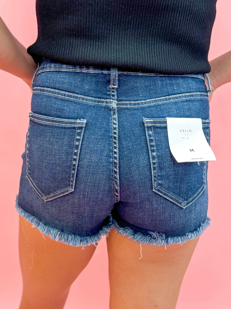 Cello Dark Wash Denim Shorts