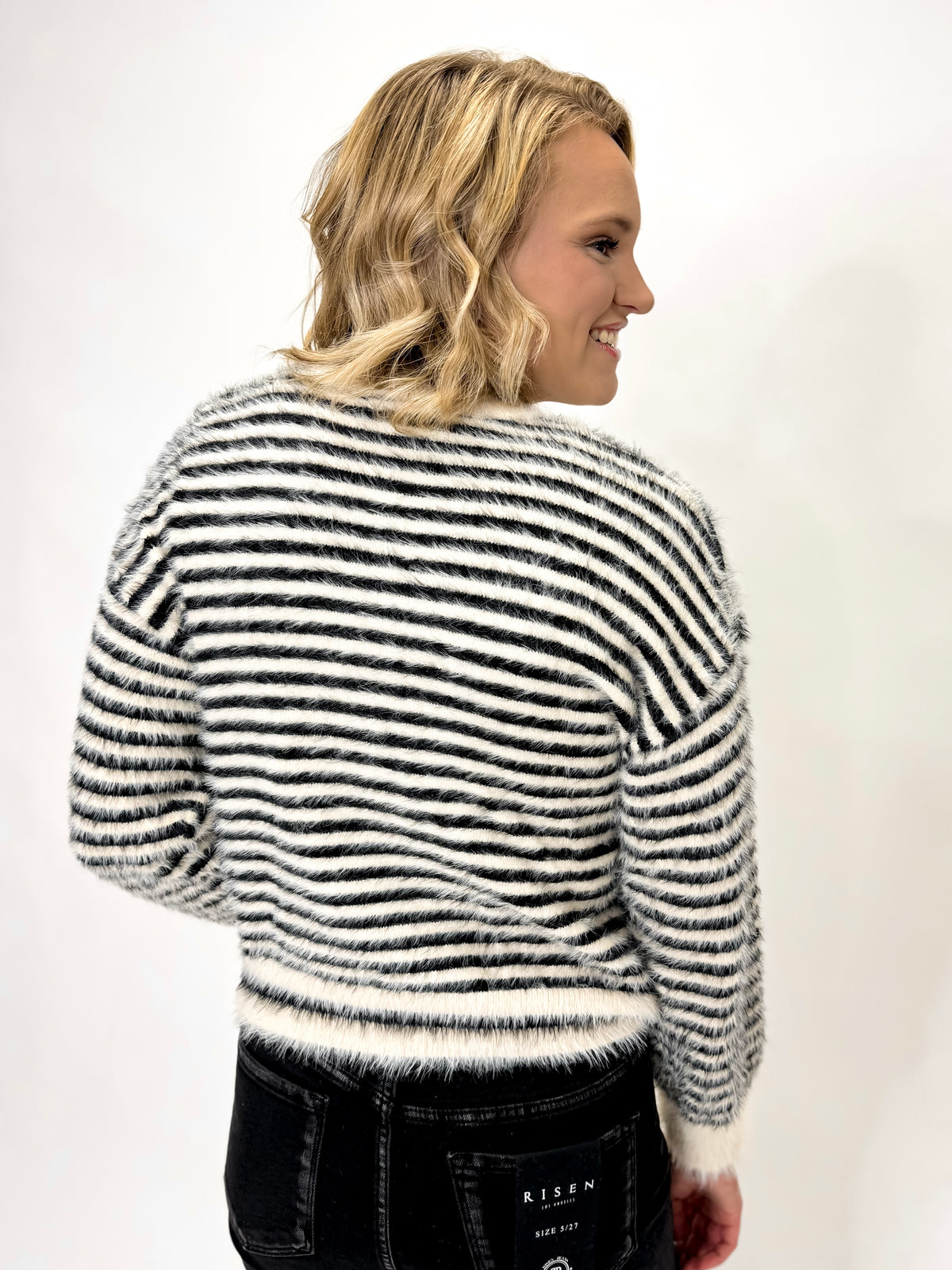 Starlight Stripe Fuzzy Sweater