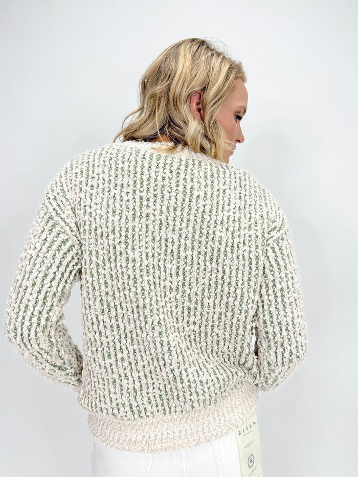 Cozy Ridge Fuzzy Sweater - Moss