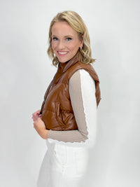 Chestnut Ridge Leather Puffer Vest