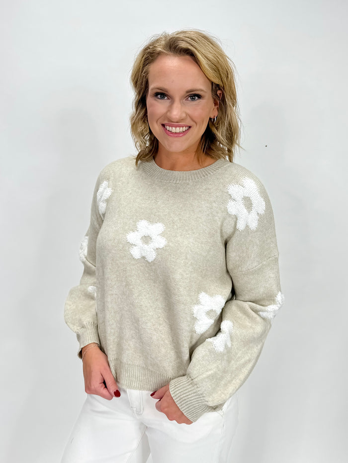 Daisy Daydream Sherpa Sweater