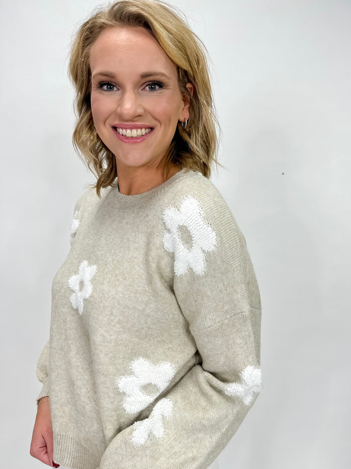 Daisy Daydream Sherpa Sweater