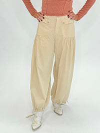 Aurora Sky Wide Leg Pant- Natural