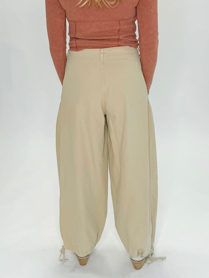 Aurora Sky Wide Leg Pant- Natural