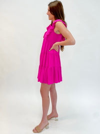 Fuchsia Flair Tiered Dress