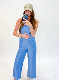 Gleaming Tencel Denim Jumpsuit