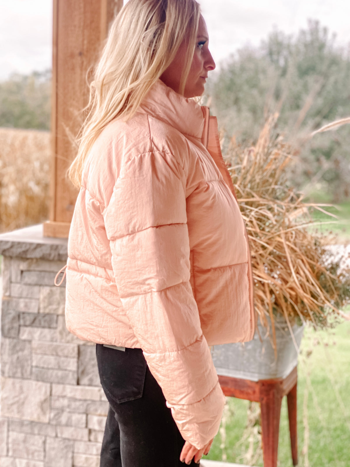 Light Pink Puffer Jacket