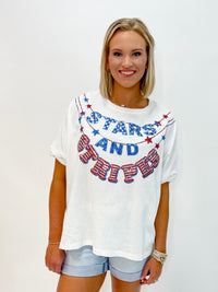 Stars and Stripes Sequin Graphic Tee