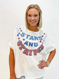 Stars and Stripes Sequin Graphic Tee