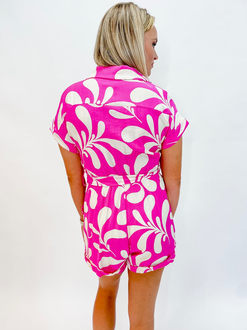 Fuchsia Breeze Abstract Romper