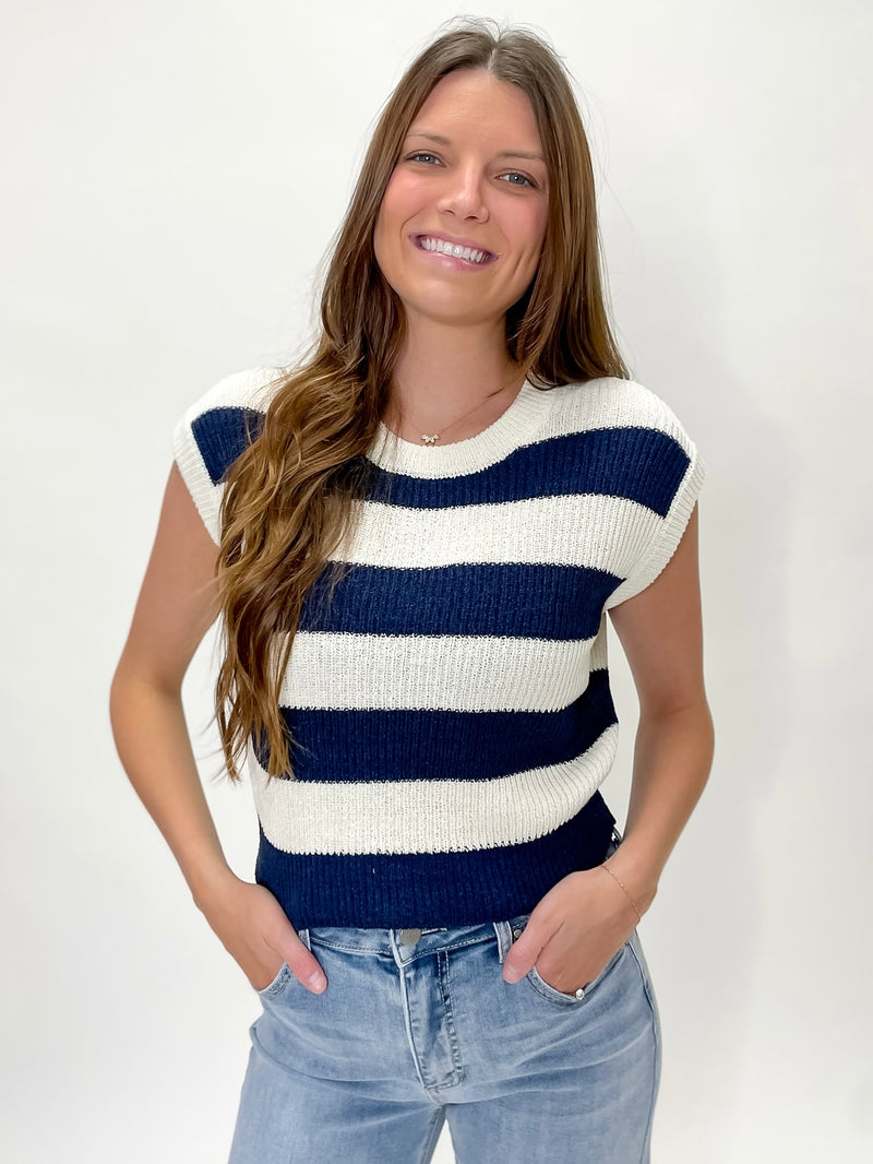 Marina Striped Tank Sweater Top