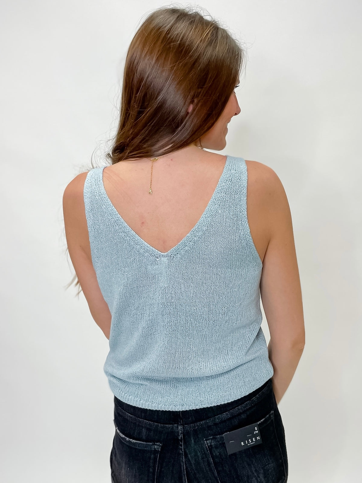 Azure Breeze Knit Tank