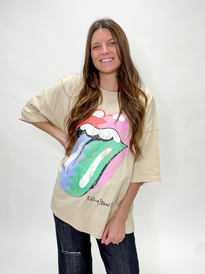 Desert Rock Oversized Rolling Stones Graphic Tee