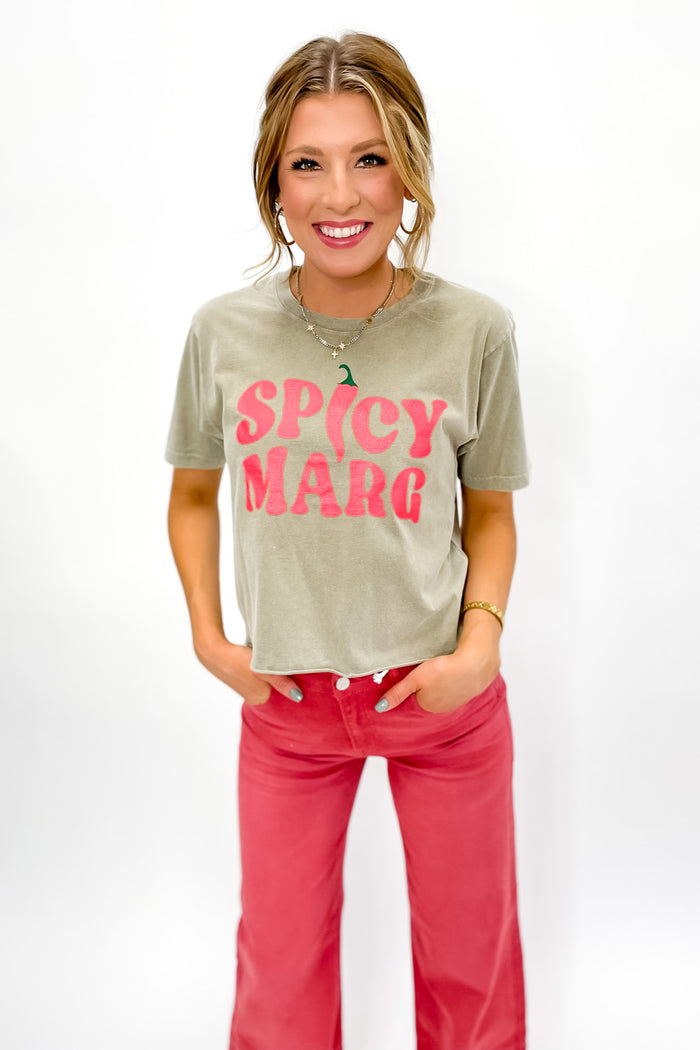 Spicy Marg Tee-Mocha/Olive